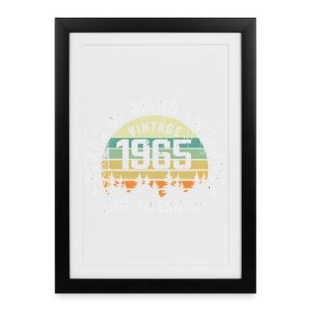 Légendaire depuis 1965, Édition Vintage 1965 Retro - Affiche encadrée (27 × 37 cm) - noir - Devant