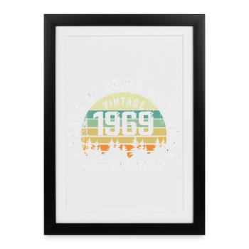 Legendary since 1969, Vintage Edition 1969 Retro - Framed poster (27 × 37 cm) - black - Front