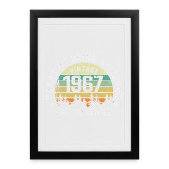 Légendaire depuis 1967, Édition Vintage 1967 Retro - Affiche encadrée (27 × 37 cm) - noir - Devant