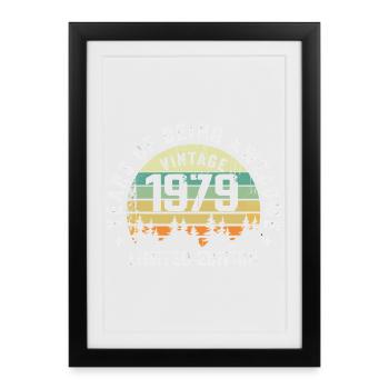 Légendaire depuis 1979, Édition Vintage 1979 Retro - Affiche encadrée (27 × 37 cm) - noir - Devant