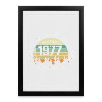 Legendary since 1977, Vintage Edition 1977 Retro - Framed poster (27 × 37 cm) - black - Front