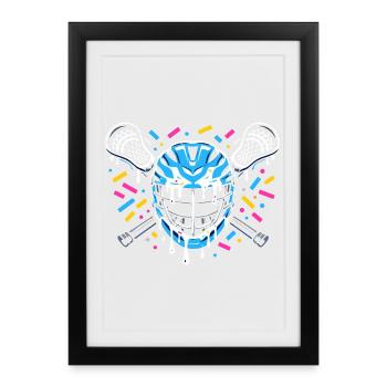 Lacrosse, Lacrosse players, Lacrosse graphics - Framed poster (27 × 37 cm) - black - Front
