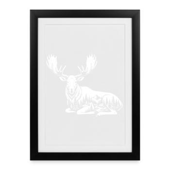 Élan - Affiche encadrée (27 × 37 cm) - noir - Devant