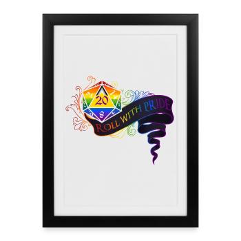 Roll with PRIDE again! - Framed poster (27 × 37 cm) - black - Front