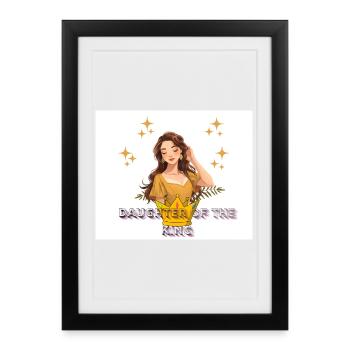 Daughter of the King Crowned Glow - Framed poster (27 × 37 cm) - black - Front