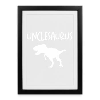 Oncle T-Rex - Affiche encadrée (27 × 37 cm) - noir - Devant