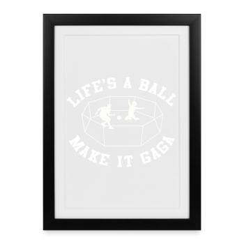 La vie est un boulon, fais-la bouffer - Affiche encadrée (27 × 37 cm) - noir - Devant