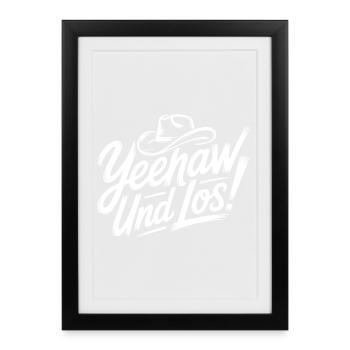 yes and go! Western Script - Framed poster (27 × 37 cm) - black - Front
