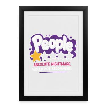 Les gens disent un cauchemar absolu - Affiche encadrée (27 × 37 cm) - noir - Devant