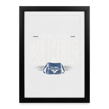 Facteur à la retraite Facteur à la retraite - Affiche encadrée (27 × 37 cm) - noir - Devant