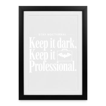 Nocturnal Professional Statement - Framed poster (27 × 37 cm) - black - Front