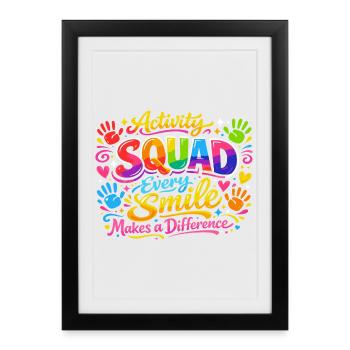 Équipe Animation : Chaque Sourire Compte - Affiche encadrée (27 × 37 cm) - noir - Devant