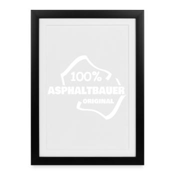 Arbeit Asphaltbauer - Gerahmtes Poster (27 × 37 cm) - Schwarz - Vorne
