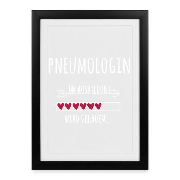 Pneumologin Ausbildung Medizinstudium Ärztin - Gerahmtes Poster (27 × 37 cm) - Schwarz - Vorne