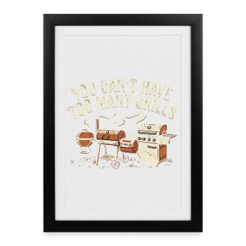 Trop de barbecues - Affiche encadrée (27 × 37 cm) - noir - Devant