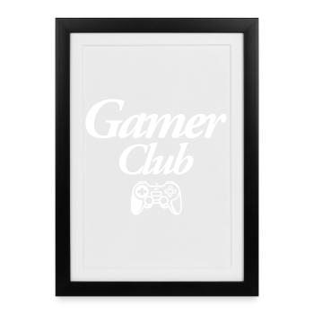 Gamer Club - Framed poster (27 × 37 cm) - black - Front