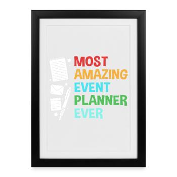 Event Planner - Framed poster (27 × 37 cm) - black - Front