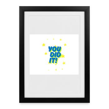 You Did It Victory Stars - Framed poster (27 × 37 cm) - black - Front