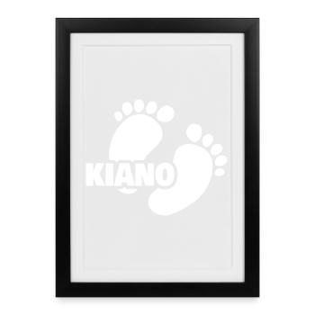 Bébé Kiano - Affiche encadrée (27 × 37 cm) - noir - Devant