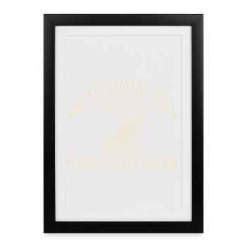 Rente - Entspannen und Natur genießen - Gerahmtes Poster (27 × 37 cm) - Schwarz - Vorne
