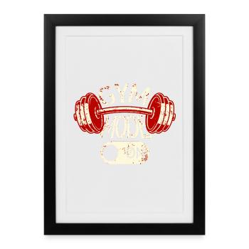 Mode salle sur la conception des entraînements - Affiche encadrée (27 × 37 cm) - noir - Devant