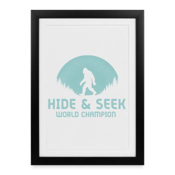 Hide and Seek World Champion Bigfoot Vintage - Framed poster (27 × 37 cm) - black - Front
