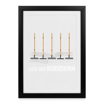 Leiter Vom Rechenzentrum Gartenarbeit Gärtner - Gerahmtes Poster (27 × 37 cm) - Schwarz - Vorne
