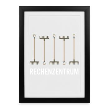 Leiter vom Rechenzentrum Gartenoutfit Gartenarbeit - Gerahmtes Poster (27 × 37 cm) - Schwarz - Vorne