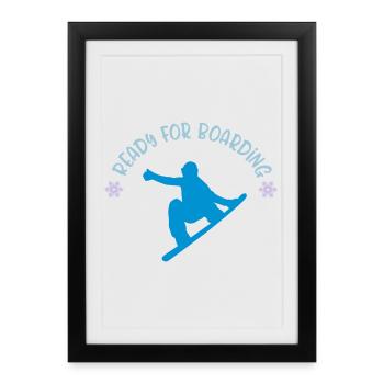 snowboard - Affiche encadrée (27 × 37 cm) - noir - Devant