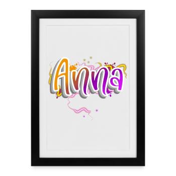 Anna - Affiche encadrée (27 × 37 cm) - noir - Devant