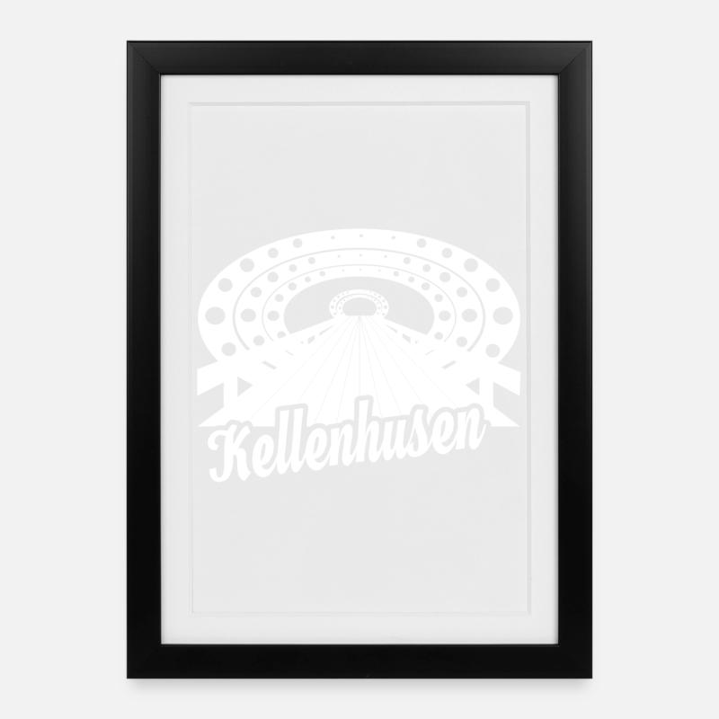 Kellenhusen Seebrücke Ostsee Urlaub Geschenk - Gerahmtes Poster (27 × 37 cm) - Schwarz