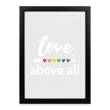 L’amour avant tout - Affiche encadrée (27 × 37 cm) - noir - Devant