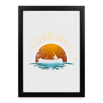 Canoeing Canoeing Canoeing - Framed poster (27 × 37 cm) - black - Front
