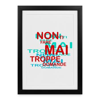 trop de questions - Affiche encadrée (27 × 37 cm) - noir - Devant