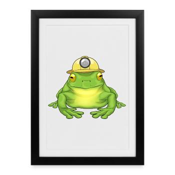 Mineurs miniers de grenouilles - Affiche encadrée (27 × 37 cm) - noir - Devant