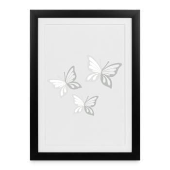butterfly; Butterfly - Framed poster (27 × 37 cm) - black - Front