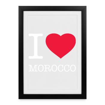 I LOVE MOROCCO - Framed poster (27 × 37 cm) - black - Front