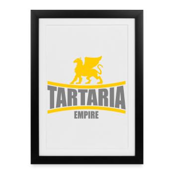 Empire de Tartarie | Couleurs modifiables - Affiche encadrée (27 × 37 cm) - noir - Devant
