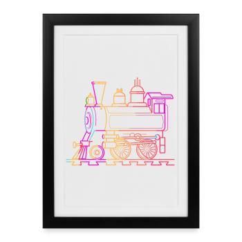 Railroad Comic - Framed poster (27 × 37 cm) - black - Front
