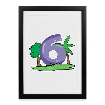 Motif numéro 6 - Affiche encadrée (27 × 37 cm) - noir - Devant