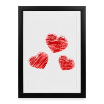 1. 1 AN. 1er ANNIVERSAIRE. ANNIVERSAIRE 1 AN - Affiche encadrée (27 × 37 cm) - noir - Devant