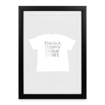Heavy Metal T-shirt - Framed poster (27 × 37 cm) - black - Front