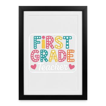 First Grade Teacher Back To School - Framed poster (27 × 37 cm) - black - Front