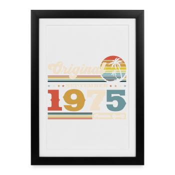 50e anniversaire Original septembre 1975 - Affiche encadrée (27 × 37 cm) - noir - Devant