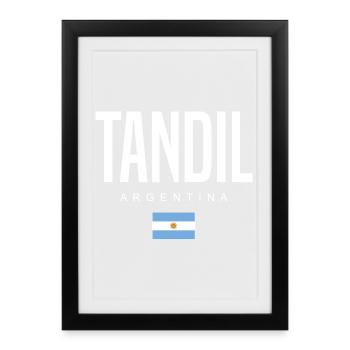 Tandil Argentine Argentin - Affiche encadrée (27 × 37 cm) - noir - Devant