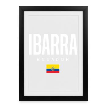Ibarra Équateur Équatoriens - Affiche encadrée (27 × 37 cm) - noir - Devant