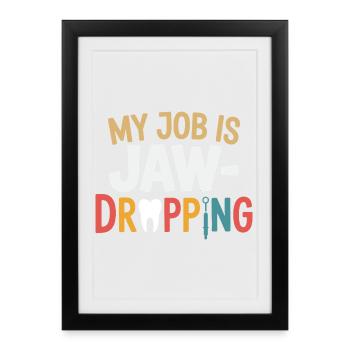 Dental Lab Technician Tools Design  - Framed poster (27 × 37 cm) - black - Front