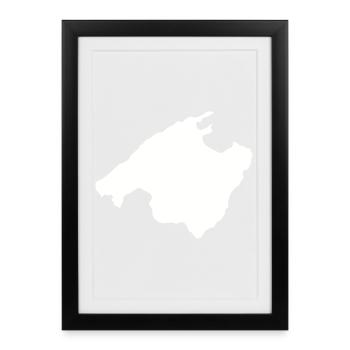 Malle Outline - Affiche encadrée (27 × 37 cm) - noir - Devant