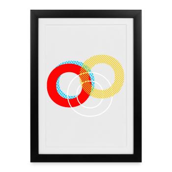 o Conception de lettrage - Affiche encadrée (27 × 37 cm) - noir - Devant