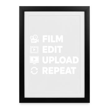 Video Editing Film Making Content Creator - Framed poster (27 × 37 cm) - black - Front